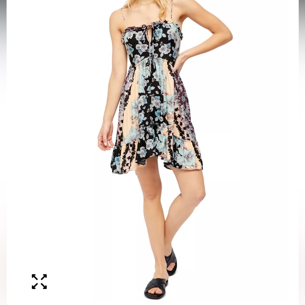 Free People Summer Storm Slip Mini Dress